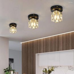Luces de techo moderna lámpara de cristal cuadrada interior para balcón galería galería de la cocina dormitorio placonnier