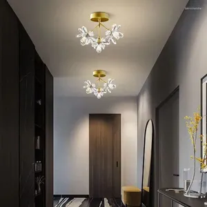 Plafonniers Lampe en cristal d'intérieur moderne G9 Ampoule LED Lampes Deux lustres d'art décoratif en option