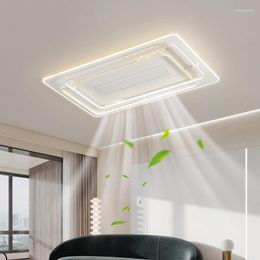 Luces de techo Lámparas de ventilador sin aspas invisibles modernas con control remoto Luz LED Iluminación interior Dormitorio Sala de estar