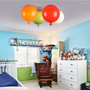 Plafondverlichting moderne kinderen 6 kleuren ballon acryl lamp armatuur home deco kinderen slaapkamer e27 bol lampen met schakelaar