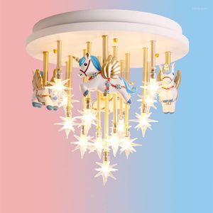 Plafonniers modernes enfants lumière LED lampe mignonne design chambre pour filles chambre bébé garçon