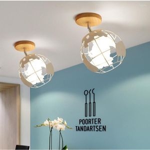 Luces de techo Lámpara moderna Led Nordic Macaron Pantalla colorida para sala de estar Dormitorio Accesorios para niños