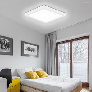 Luces de techo Lámpara moderna Sala de estar LED Luz neutra Cálido Frío 18W 24W Montaje en superficie Panel empotrado