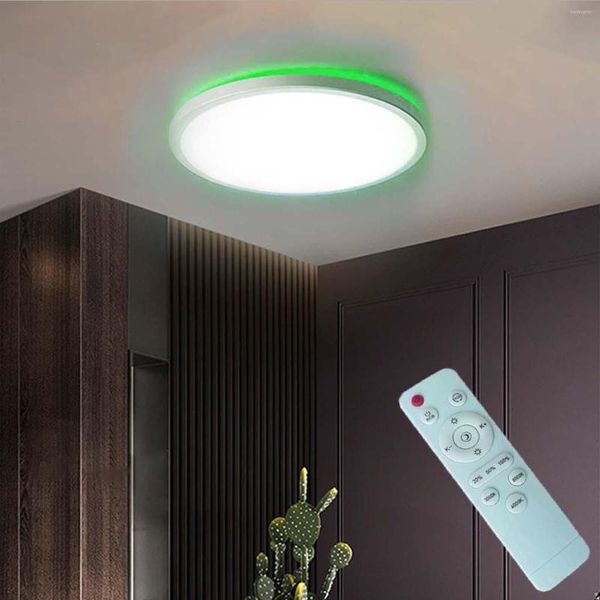 Lampe moderne des plafonniers avec une atmosphère de cycle RVB Éclairage de gradation d'énergie d'énergie LED LED pour le salon de la maison
