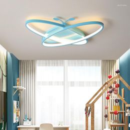 Luces de techo Dormitorio LED moderno para sala de juguetes para niños Personalidad creativa Azul Negro Lámpara para niños Iluminación Fixtur