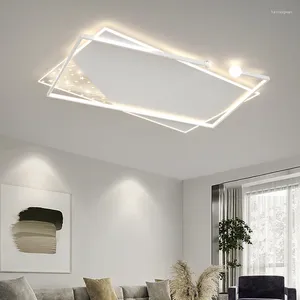 Plafonniers LED moderne chambre lampe salon éclairage Plafond luminaire tissu lustre