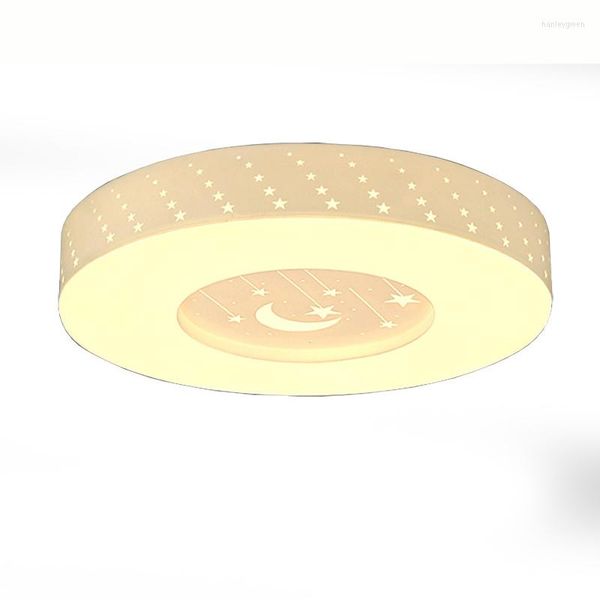 Plafonniers Moderne LED Chambre Lampe Lune Étoiles Acrylique Panneau Salon Étude Creative Rond