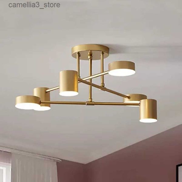 Plafondverlichting Moderne LED-plafondkroonluchter 6-kops hanglamp Verlichtingsarmaturen voor plafond Eetkamer Woonkamers Slaapkamer Hal Woondecoratie Binnen Q231012