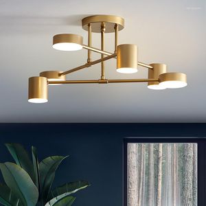 Plafondlampen moderne led kroonluchter verlichting woonkamer slaapkamer kroonluchters huisarmaturen goud/zwart/witte tricolor