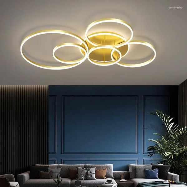 Plafonniers LED moderne lustre éclairage pour salon chambre lampes d'intérieur salon Foyer Lustres Lustres Luminaire