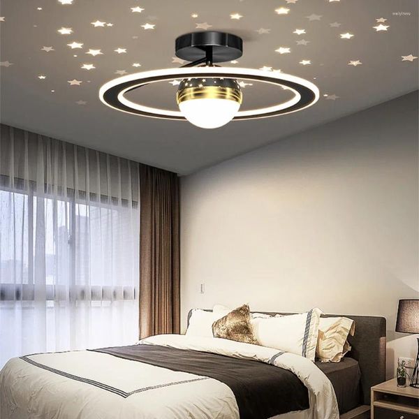 Plafonniers LED modernes enfants éclairage pour chambre salon lustres lampe RC réglable anneau intérieur Luces nouveauté lumière