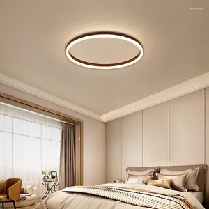 Plafonniers LED moderne cercle salon cuisine luminaire nordique minimaliste noir or chambre décor gradation lampes d'étude
