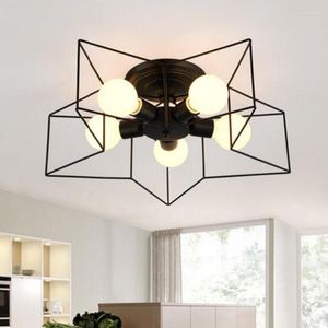 Louleurs de plafond LED moderne Creative Luster Indoor Five Point Star Luminaires Lampe pour l'éclairage de la chambre à coucher pour enfants haltères