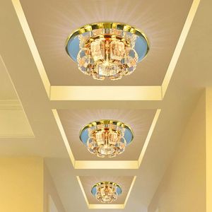 Plafonniers Moderne LED Cristal Lumière 5W/3W Intérieur Allée Lampe Couloir Éclairage Pour Salon WF