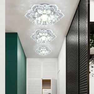 Plafondverlichting Moderne LED Kristallen Bloemblaadjes Hal Voor Gangpad Gang Trap Villa Galerij Bar Binnenlamp Decor