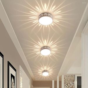 Plafonniers LED modernes pour couloir d'entrée lampes de balcon 3 W/5 W luminaires montés en Surface Lustres Lampadari Dero