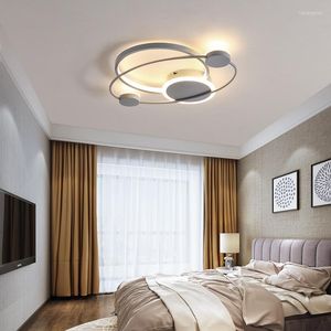 Plafonniers Led modernes pour salon chambre couleur grise ou noir blanc maison luminaires d'intérieur 90-260V