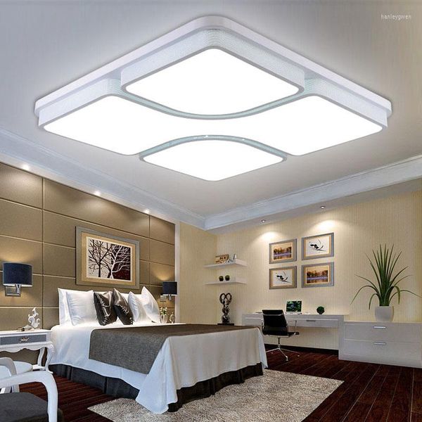 Luces de techo LED modernas para sala de estar Dormitorio 24-54W Lámparas caseras de acrílico cuadradas
