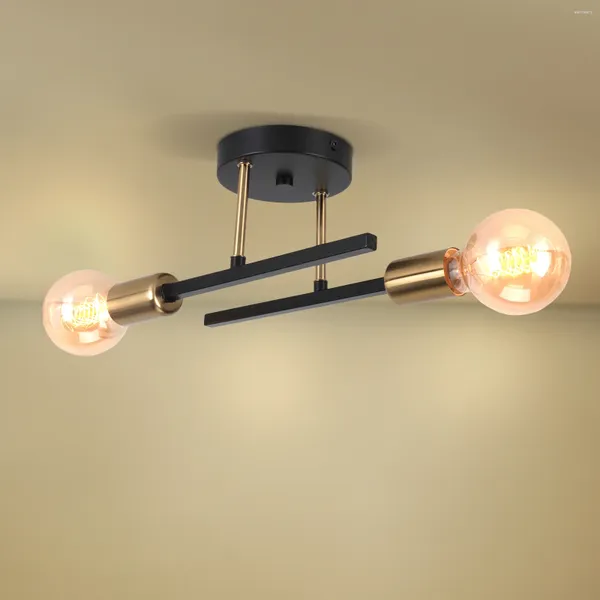 Plafonniers LED modernes fer industriel nordique minimaliste décoration de la maison salon lampes à manger