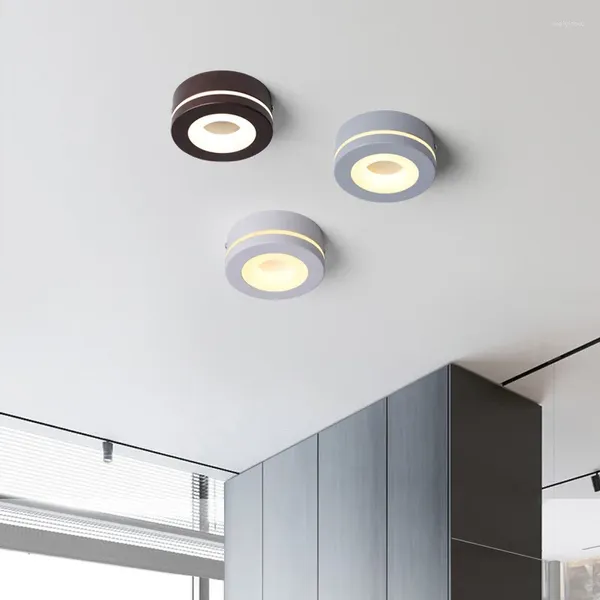 Luces de techo Lámpara LED moderna Foco cilíndrico para dormitorio Pasillo Pasillo Minimalista Decoración del hogar Accesorio de iluminación interior