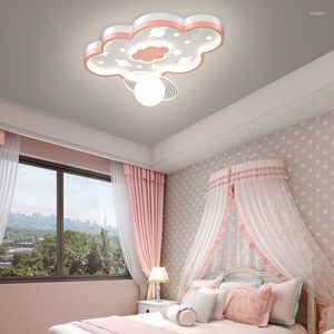 Plafondlampen moderne led lamp voor jongensmeisjes babykamer kinderen roze blauw acryl wolken 110V 220V licht