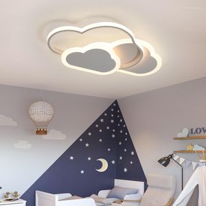 Plafonniers Lampe LED moderne pour chambre d'enfant étude de chambre à coucher lumière variable enfant nuage luminaire intérieur