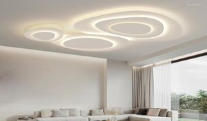 Luces de techo Lámpara LED moderna Sala de estar Dormitorio Estudio Hogar Estilo nórdico blanco con control remoto Iluminación regulable 8174035