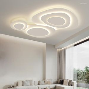 Luces de techo Lámpara LED moderna Sala de estar Dormitorio Estudio Hogar Blanco Estilo nórdico con control remoto Iluminación regulable