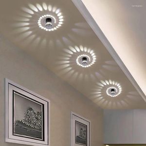 Plafondlampen modern LED -licht 3W RGB Wand SCONCE LAMP Decoratie Porch Home Decor Corridors Fixture indoor verlichting