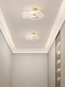 Plafondlampen moderne led lichte gangpad verlichting lampen gang trappen balkon hoek ronde witte acryl home decor armaturen glans