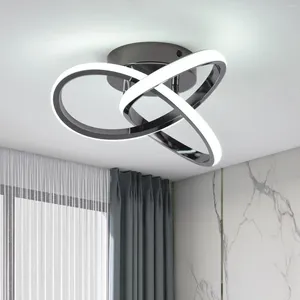 Plafondlampen moderne led -verlichtingsarmaturen 20w hal kroonluchter verlichting gebogen creatieve kleine lamp voor kamergang trap gangpad