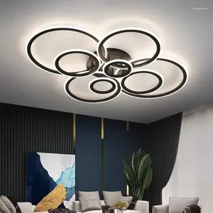 Plafondverlichting Modern LED-licht voor woonkamer Eetkamer Slaapkamer Dimmen Kroonluchter Indoor Decor Verlichtingsarmatuur Luste