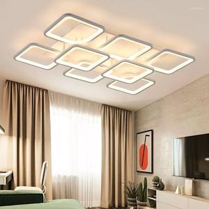 Plafondlampen modern led licht geometrisch vierkante multihead decoratieve verlichtingslampen voor woonkamer dineren hoofdslaapkamer armatuur