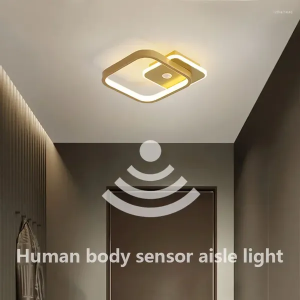 Luces de techo Luz LED moderna en sala de estar Dormitorio Pasillo Escalera Sensor de movimiento Colgante