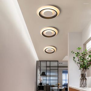Plafondlampen moderne led -glans zwart en witte lamp voor woonkamer balkonbeschermingsarmaturen