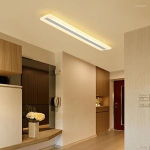 Plafonniers Moderne LED Minimalisme Longue Barre Acrylique Rectangle Lampe 40/60cm Ultra-mince Salon Chambre Couloir Suspendu