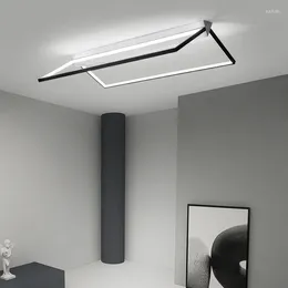 Plafonniers LED modernes lignes géométriques minimalistes lampes décoratives esthétiques chambre salon étude luminaires