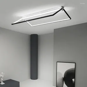 Plafondlampen Moderne LED minimalistische geometrische lijnen Esthetische decoratieve lampen Slaapkamer Woonkamer Studie Verlichtingsarmaturen