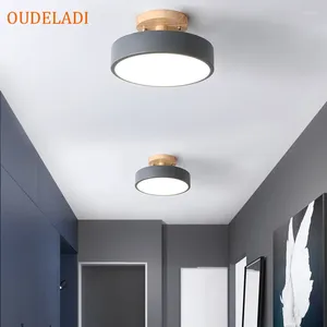 Plafonniers modernes LED nordique d'éclairage d'éclairage en bois intérieur
