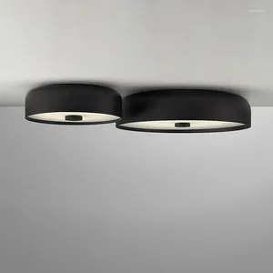 Plafondverlichting Moderne LED-afstandsbediening Eenvoudig dimbaar Zwart Wit Woonkamer Slaapkamer Studeerlamp