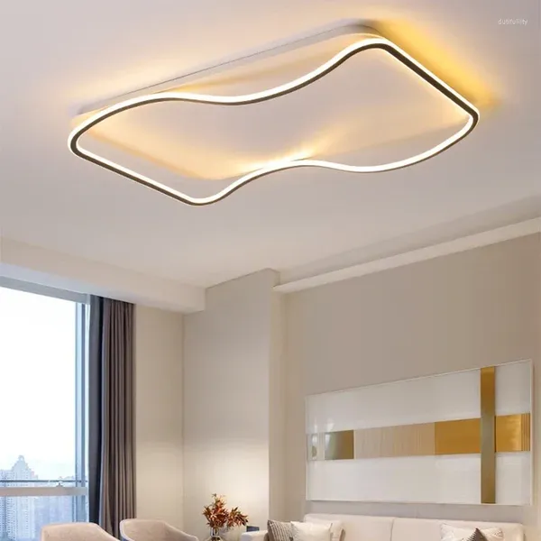 Plafonniers LED moderne lampe à vague simple pour salon salle à manger chambre d'enfant chambre allée couloir luminaire lustre décor à la maison