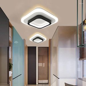 Éclairage carré à LED moderne pour la chambre à coucher Corridor Corridor Les lampes intérieures