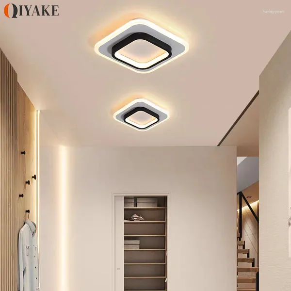Éclairage carré à LED moderne pour la chambre à coucher Corridor Corridor Lampes intérieures