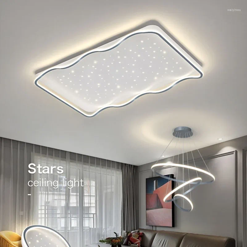 Ceiling Lights Modern Led Starry Sky Lamps For Living Dining Room Bedroom Children Study Lighting Fixture Lustre Indoor Decoration