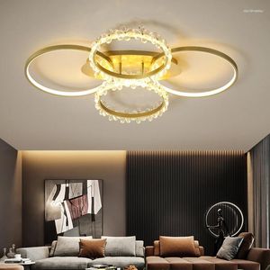 Plafondlampen modern licht luxe eenvoudige kristal led lamp persoonlijkheid Noordse cirkelvormige woonkamer slaapkamer creatief