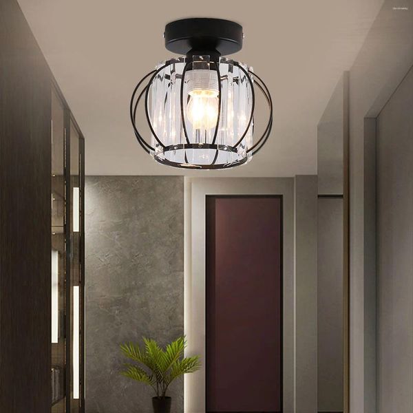 Plafonniers Moderne Lumière Métal Semi Encastré Lustre Industriel Luminaire Intérieur Décor À La Maison Lampe Pour Chambre Allée E27