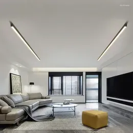 Plafondlampen Moderne lange strip opbouw minimalistisch zwart/wit/goud gangpad balkon slaapkamer eetkamer lamp LED binnen