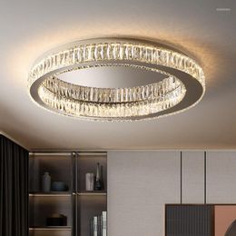Luces de techo Lustre moderno Lámpara Led de cristal Salón Comedor Lámparas de araña cromadas Iluminación Decoración para el hogar Dormitorio Cocina