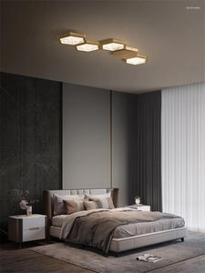 Plafondlampen moderne luxe koper led woonkamer studie slaapkamer kunst deco verlichting el villa corridor indoor lampen