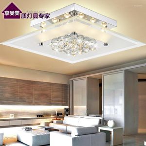 Plafondverlichting Moderne minimalistische slaapkamerlamp LED-kristal Modieus en warm Woonkamer Eetkamer Studie LU807114